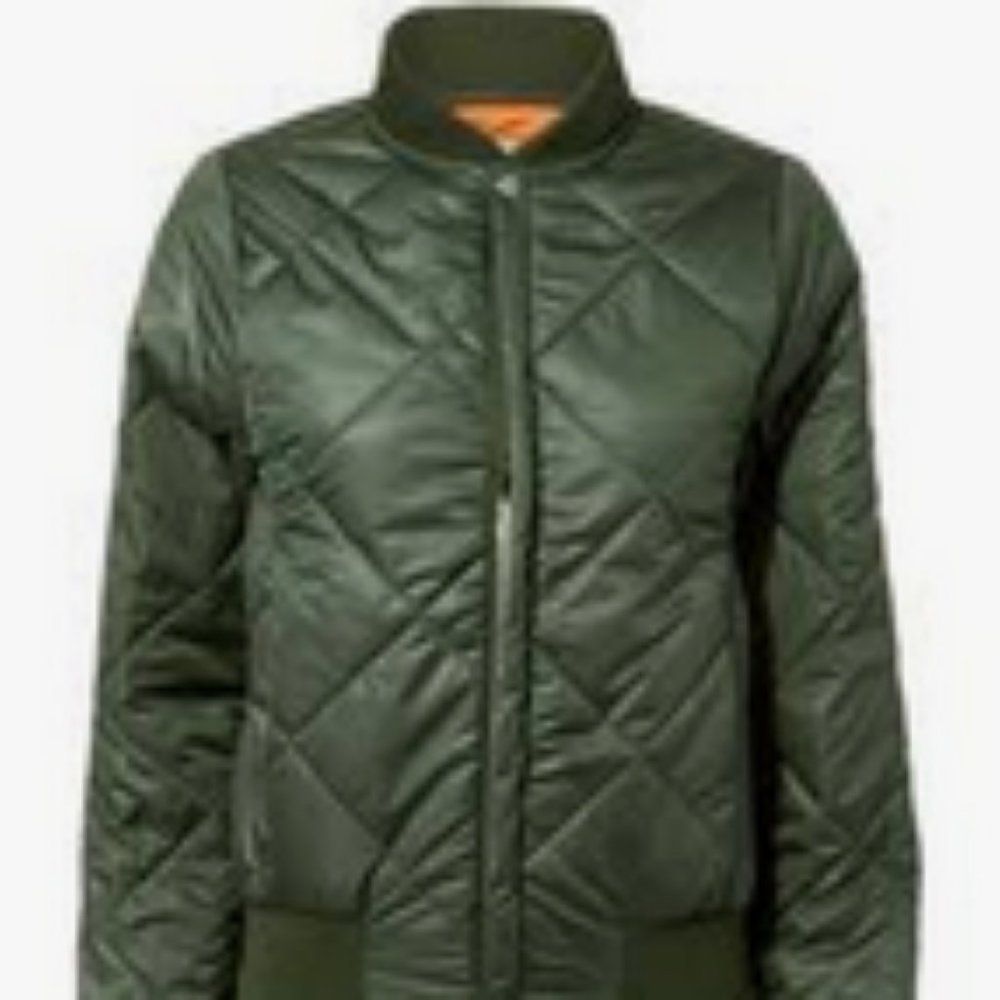 NSF Green Neil Side Zip Bomber Jacket Size Small